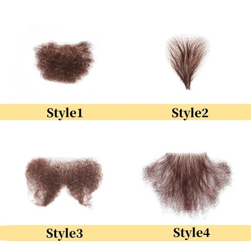 viviaBella Fake Private Hair Handmade Biniki Synthetic Hair Body Hair Adding Hair Volume (Style4, Dark Brown)