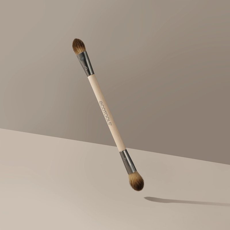 EcoTools Dual-Ended Eye Brush - Cream & Powder Eyeshadow Brush for Blending & Packing | Vegan & Cruelty-Free