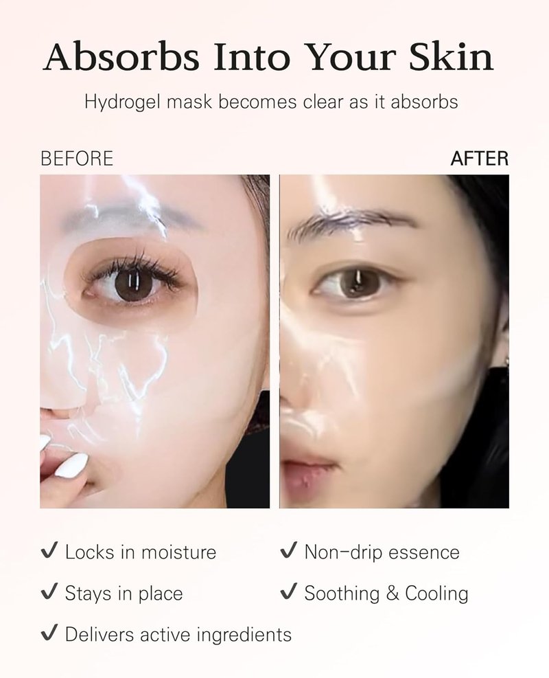 Nuborn Cell HydroGlow Duo - Hydrogel Collagen Mask & Brightening Ampoules | 4 Masks + 5 Ampoules