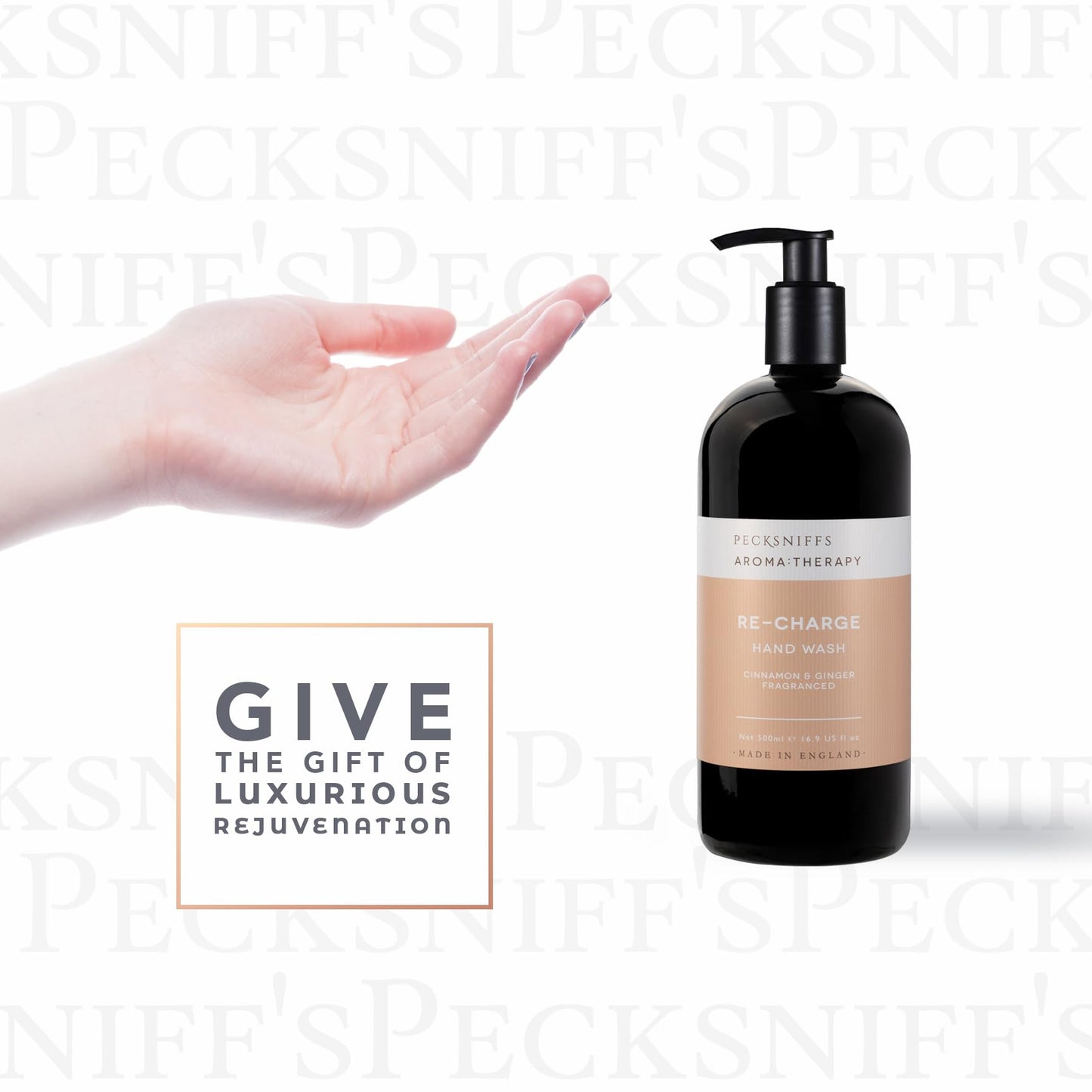 Pecksniff's Hand Wash Liquid Hand Soap, Aroma:Therapy Re-Charge, 500 ml