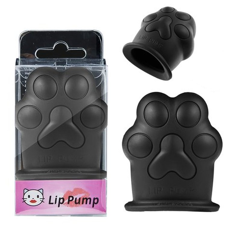 Lip Plumper Device Enhancer,Cat's Paw Cute Shape Lip Plumper Device Lip Filler Beauty Pump,Soft Silicone Cute Shape Natural Pout Mouth Tool,Sexy Lip Mouth City Lips Full of Charm Lip (Black Cat)