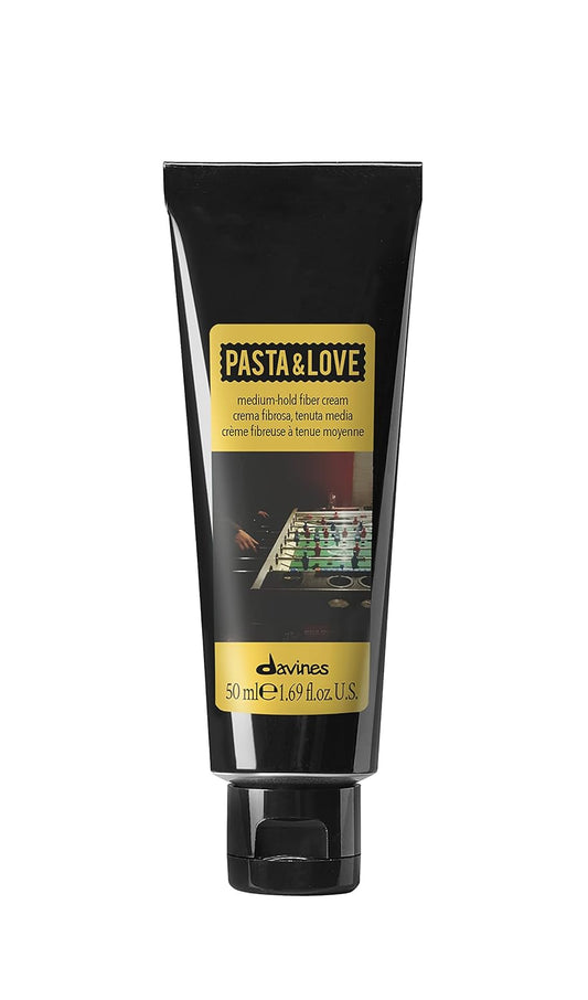 Davines Pasta & Love Men's Medium Hold Hair-Styling Fiber Cream, For Workable And Texturized Styling, 1.69 Fl. Oz.