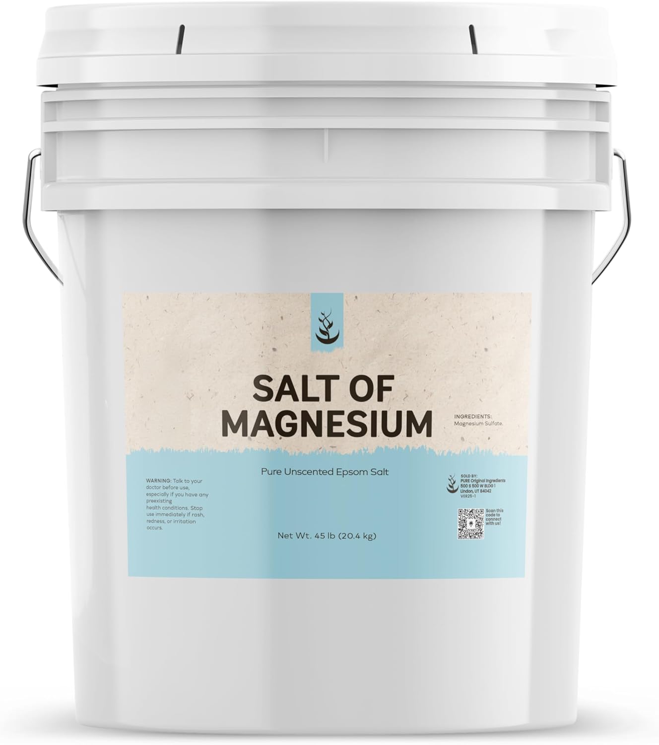Pure Original Ingredients Epsom Salt (10 lb) Pure Magnesium Sulfate, Soaking Solution