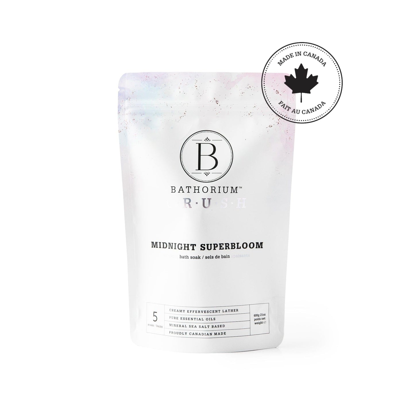 Bathorium Midnight Superbloom Crush Bath Soak for Relaxation, 21oz