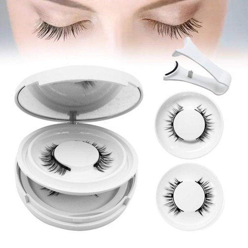 Krafty Magnetic Eyelashes,Magnetic Eyelashes,Magnetic Eyelashes Natural Look，Reusabl Magnetic Eyelashes with Applicator,No Glue Needed Eyelashes(Natural+Camellia Flower)