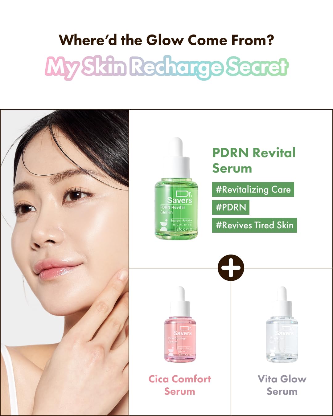 It'S SKIN Dr. Savers PDRN Derma Repair Serum 1.01 fl.oz, Rejuvenating Skin Barrier & Firming Care with Mugwort-Derived PDRN Face Serum, Ceramide & PHA, Healthy Glow, Personalized Korean Skincare