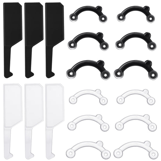 Spnico 6 Pairs Nose Lifter Nose Lifting Shaping Slimmer Clip Beauty Tool Inserts No Pain Invisible Shaper Tool Straightening Beauty Kit for Women Men(Black, Clear)