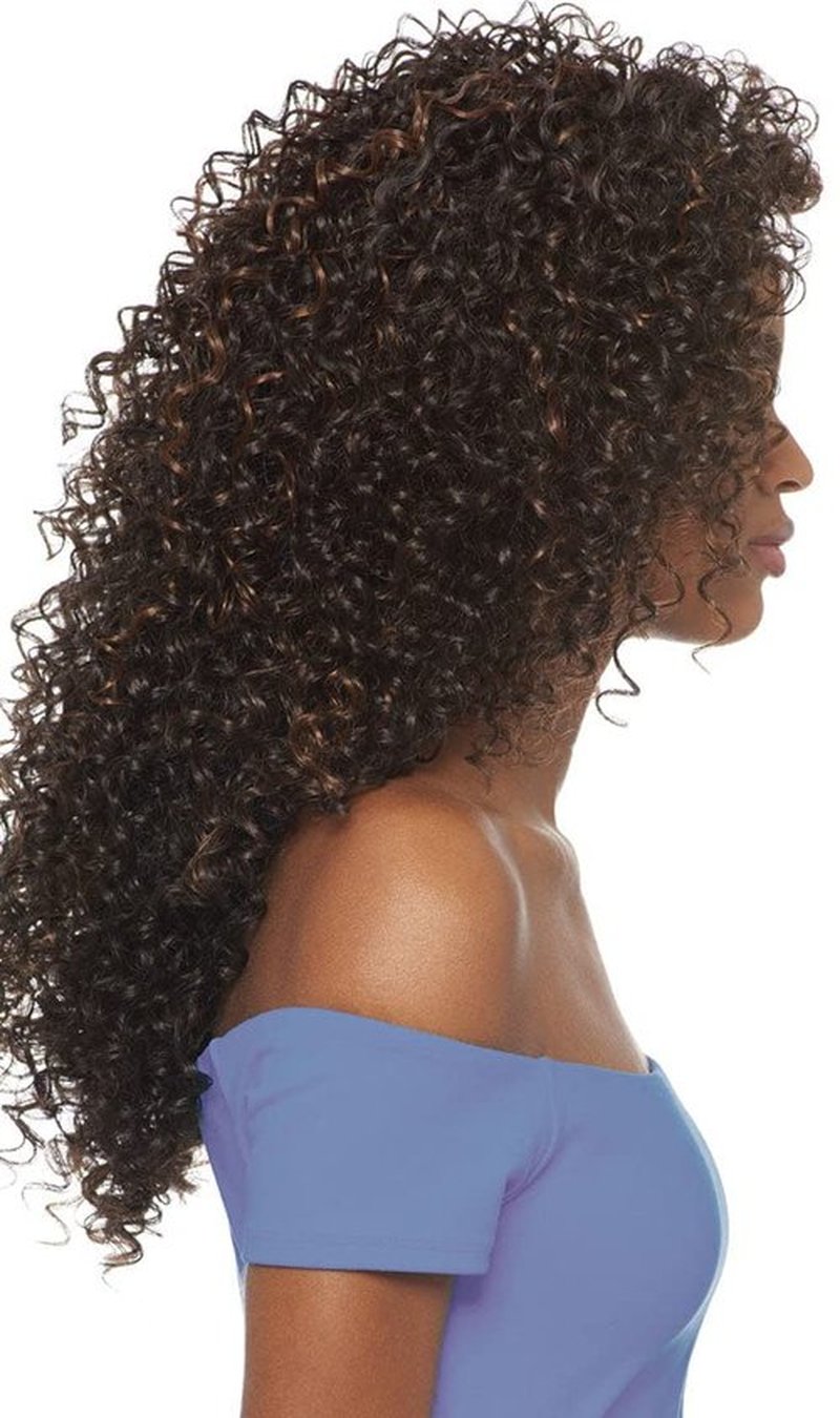 Outre Synthetic Hair Half Wig Quick Weave Batik Dominican Curly (1 Jet Black)