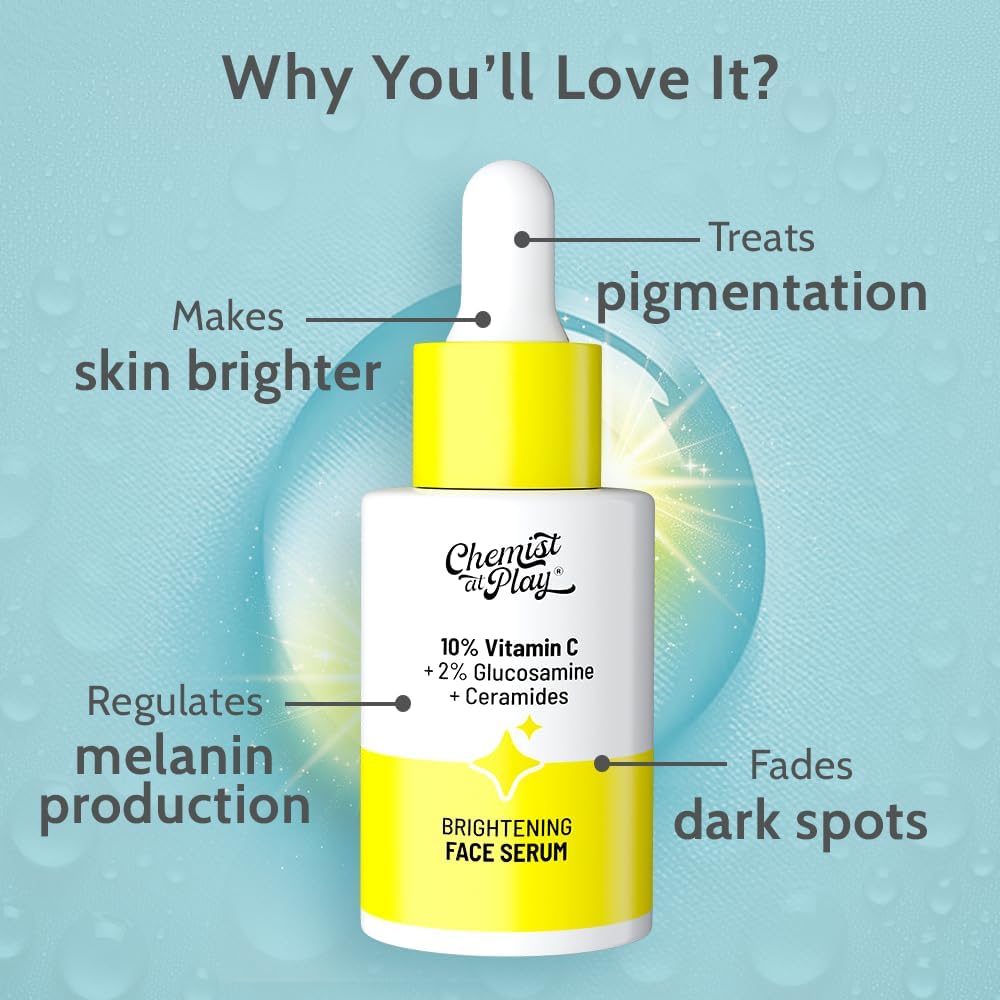 Chemist At Play Vitamin C Face Serum | Lightweight Daily Serum for Skin Care Routine | 30ml