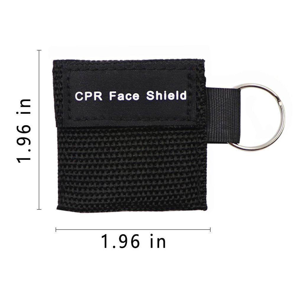 100pcs CPR Face Shield Mask Keyring Emergency Kit Rescue Face Shields for First Aid or CPR Training