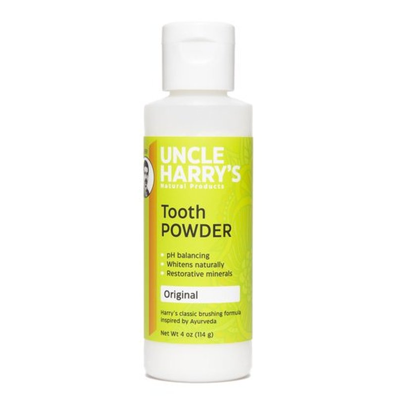 Uncle Harry's Remineralizing Tooth Powder | All Natural Enamel Support & Whitening Toothpaste for Sensitive Teeth | Powder Toothpaste for Gum Health & Fresh Breath (4 oz)