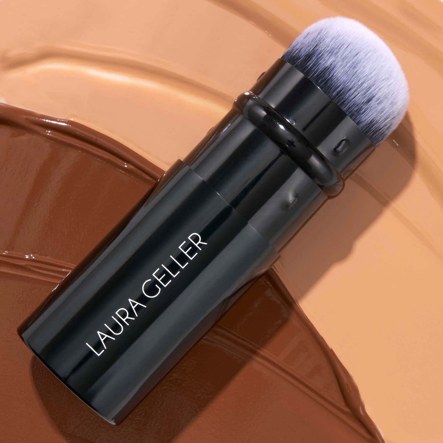 LAURA GELLER NEW YORK Baked Bronze-N-Brighten Bronzer Powder Fair + Retractable Airbrush Kabuki Brush