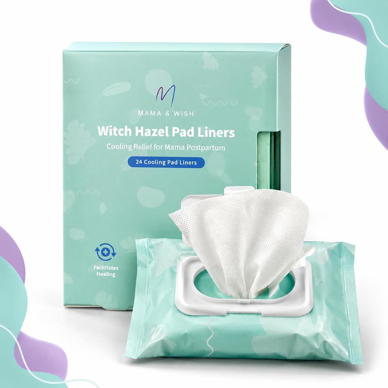 Mama & Wish Witch Hazel Foam and Pad Liners Bundle - Postpartum Essentials