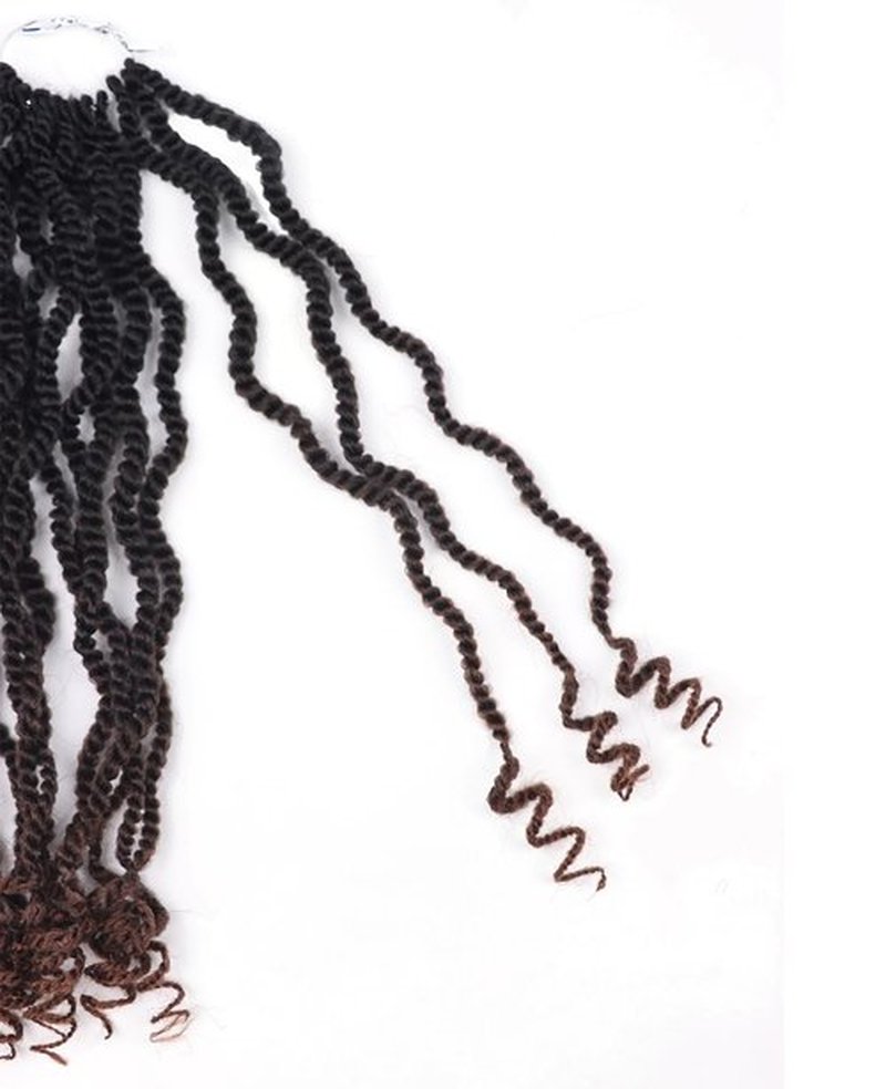 Senegalese Twist Crochet Hair 3 Tone 12 Inch Short Crochet Hair for Black Women Pre Looped Knotless Crochet Braids with Curly Ends Pre Twisted Short Crochet Hair (12 Inch,1B430)