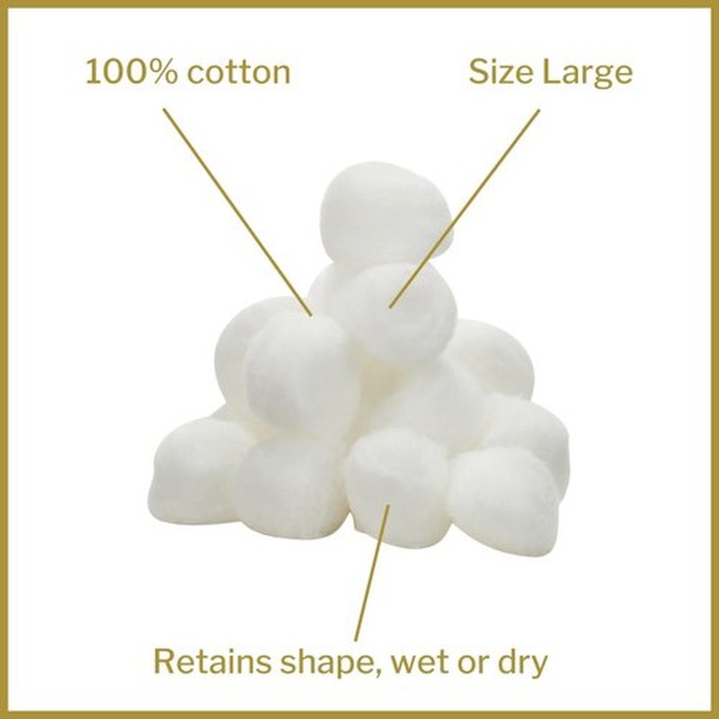 McKesson Cotton Balls [1000 Count] Bulk, 100% Pure Cotton Balls for Face, Nail Polish Remover, Makeup, Large Jumbo Size