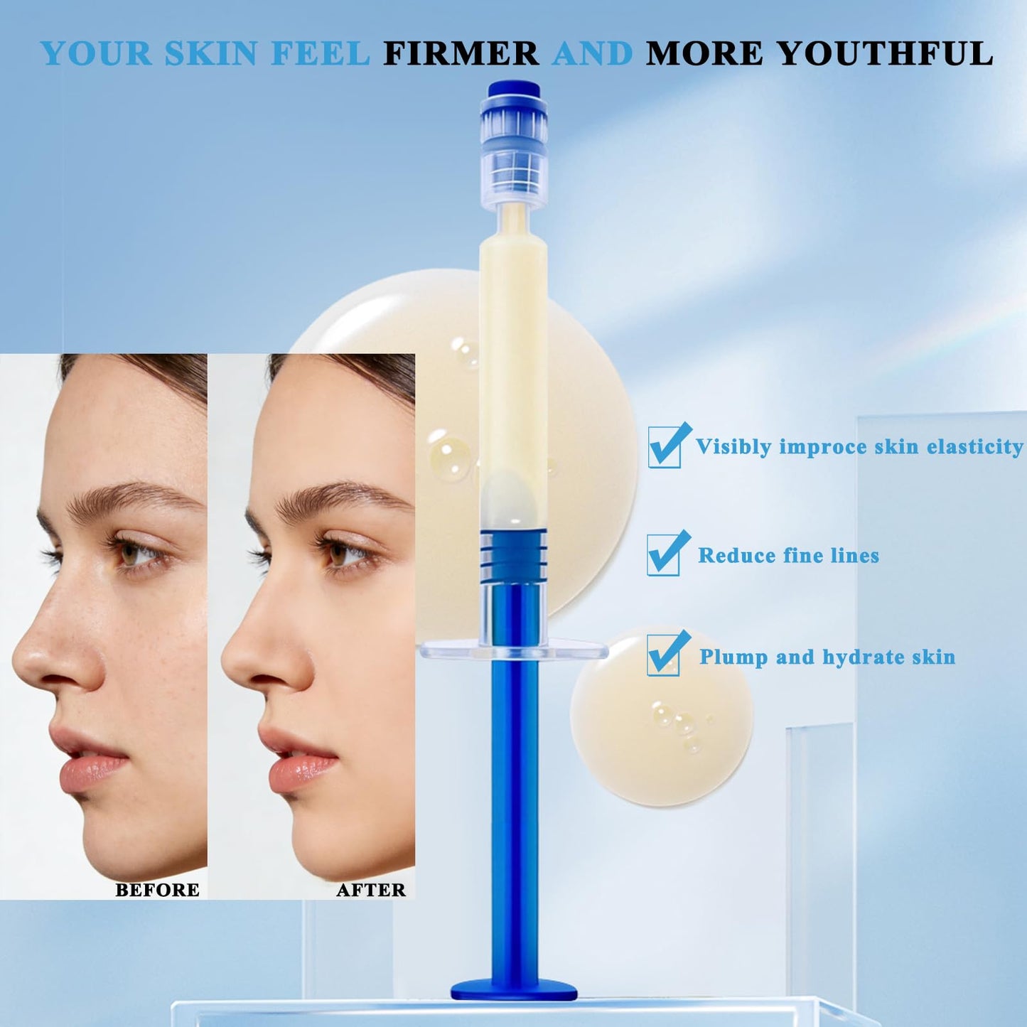 SHEEYOON Polypeptide Collagen Elastic Essence Cream, Micro Molecular Collagen Peptide Lotion, Anti-Wrinkle Firmer Skin Moisturizer 2 PCS