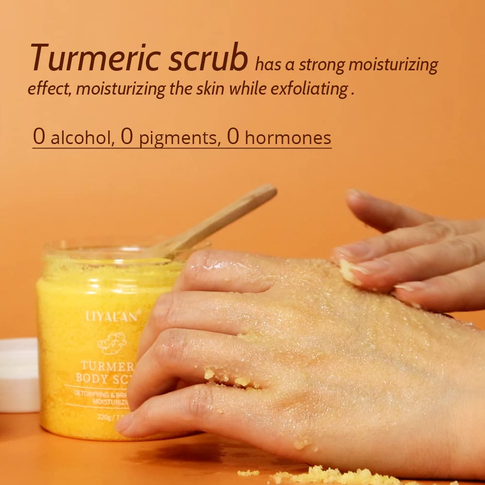 Turmeric Body Scrub - Moisturizing & Exfoliating Formula for Glowing Skin | 8 oz
