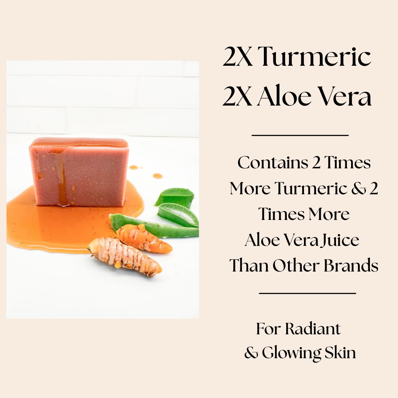 Manuka Honey & Turmeric Soap with Organic Aloe Vera & Shea Butter. 3 Pack