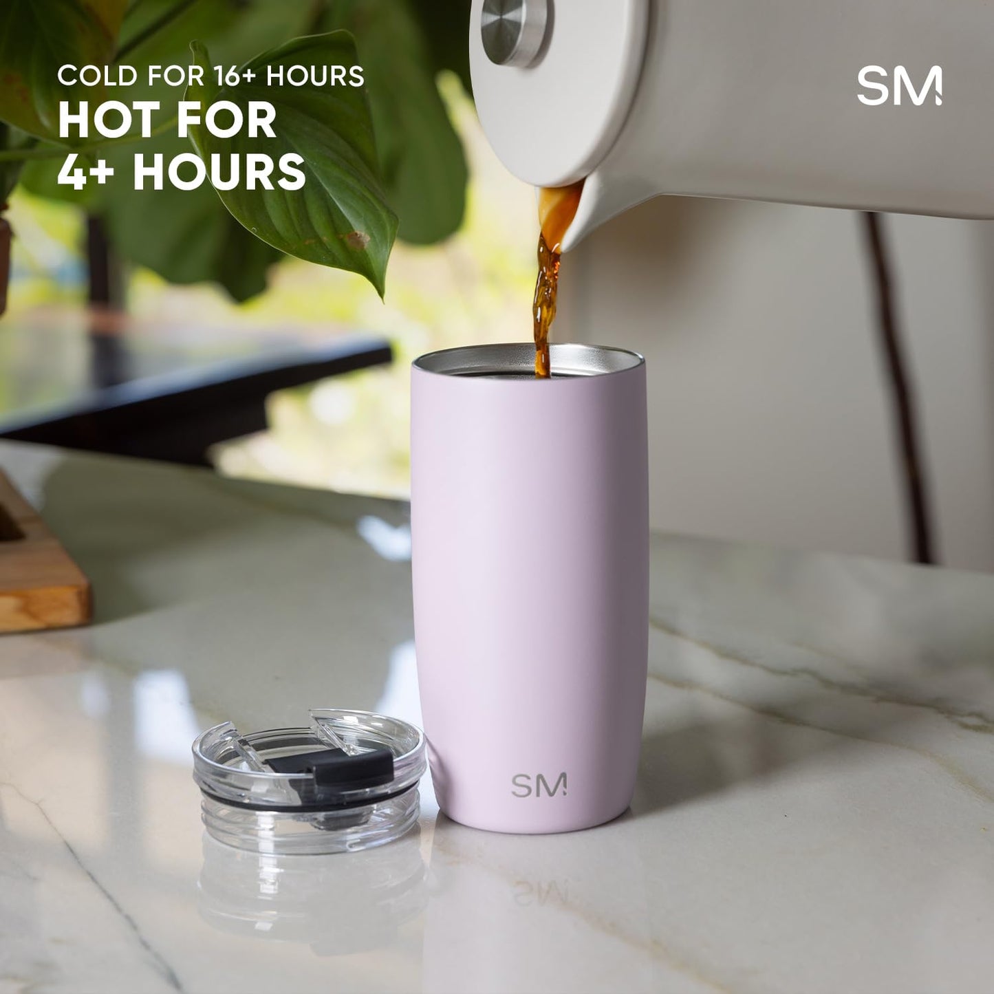 Simple Modern Voyager Tumbler with Flip Lid | Travel Coffee Mug | Insulated Stainless Steel Cold Brew Iced or Hot Coffee Cup | Gifts for Women Men Her Him | 12oz, Strawberry Fields