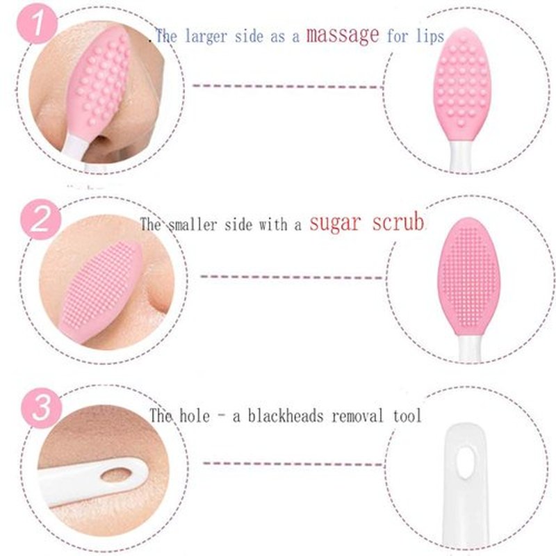 Silicone Lip Brush Tool Lip Brush for Smoother and Fuller Lip Appearance (5 pcs, Mix)