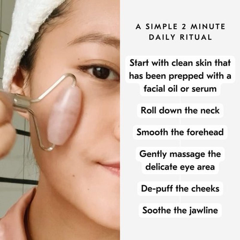 Mount Lai - The De-Puffing Amethyst Facial Roller Massager | A Daily Ritual, an Act of Self Care | Facial Massage to De-Puff, Soothe and Calm Irritate and Sensitive Skin