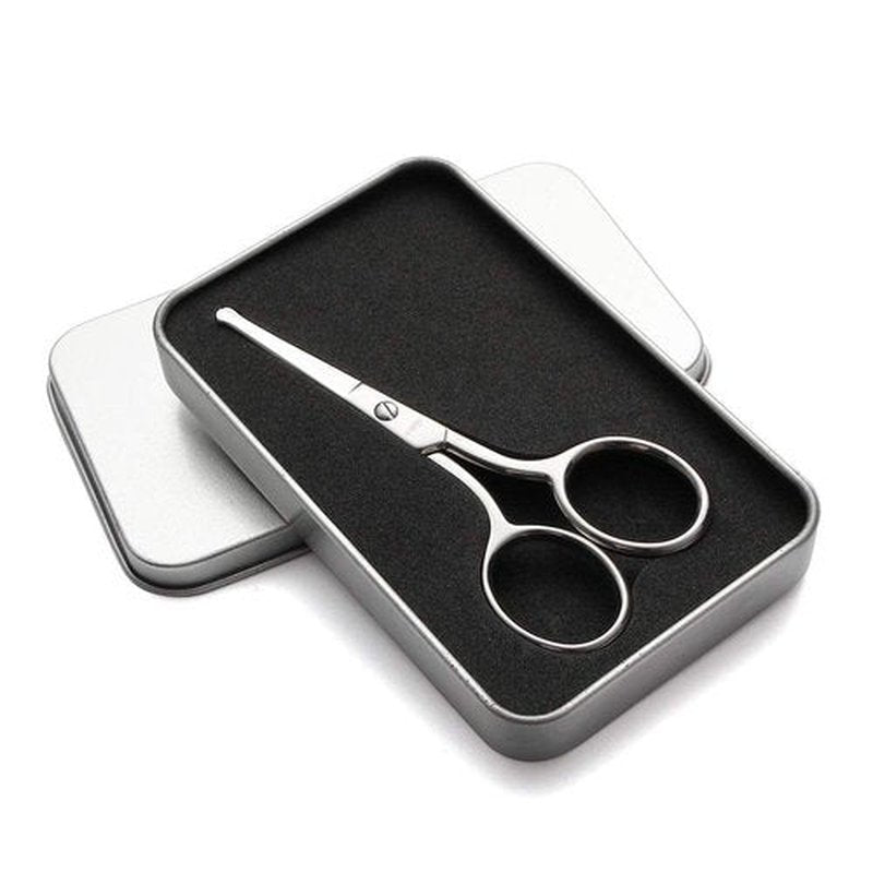 LIVINGO Premium Manicure Rounded Tip Scissors Multi-purpose Stainless Steel Cuticle Pedicure Beauty Grooming Kit for Nail, Eyebrow, Eyelash, Dry Skin, Nose Hair 3.5 inch