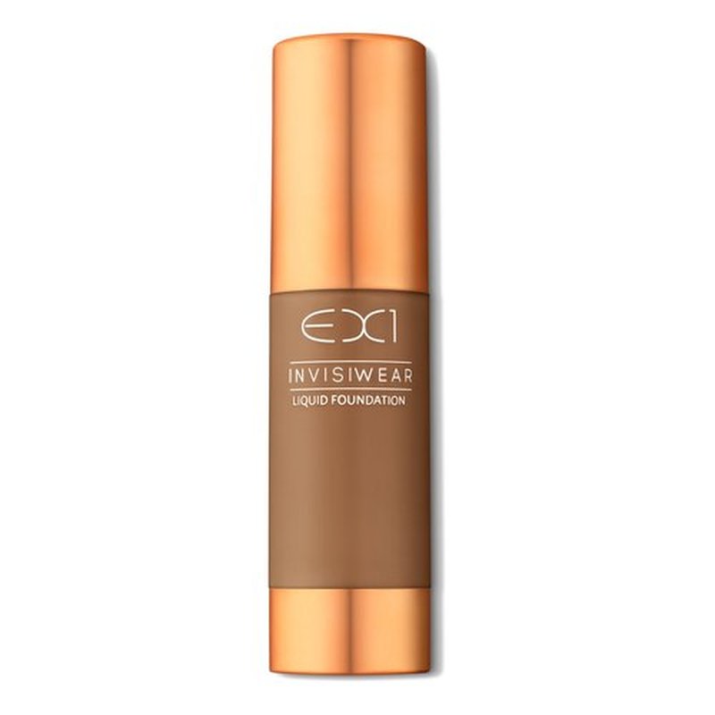 EX1 Cosmetics Invisiwear Liquid Full Coverage Foundation Makeup Shade 14.0 - Vegan, Oil and Fragrance Free, Dermatologically and Clinically Tested