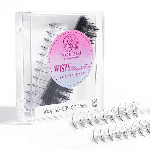 ROSE GIRL Ultra Wispy Lashes Volume Fan-Individual Lashes Fake Eyelashes Extension-Lashes Natural Look-Handmade Kit-5D/7D/9D–C CC D Curl Thickness 0.05~0.07mm-9~16mm Length(9D-0.05-C-16mm)