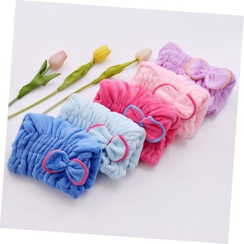 FOYTOKI Hair Drying Cap Womens Head Wraps Hair Ties for Towel for Hair Shower Cap Bath Towel Shower Cap for Quick Dryer Hat Women Elastic Shower Pink