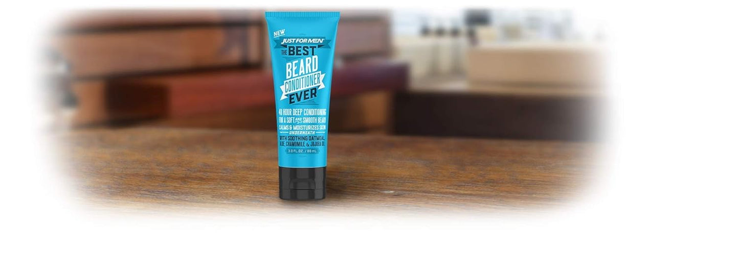 Just For Men The Best Face & Beard Wash Ever, Mosturizes to help prevent beard itching, Acts like Shampoo for the beard, Made with Oatmeal, Aloe, Chamomile, and Jojoba Oil, 3 Fluid Ounce