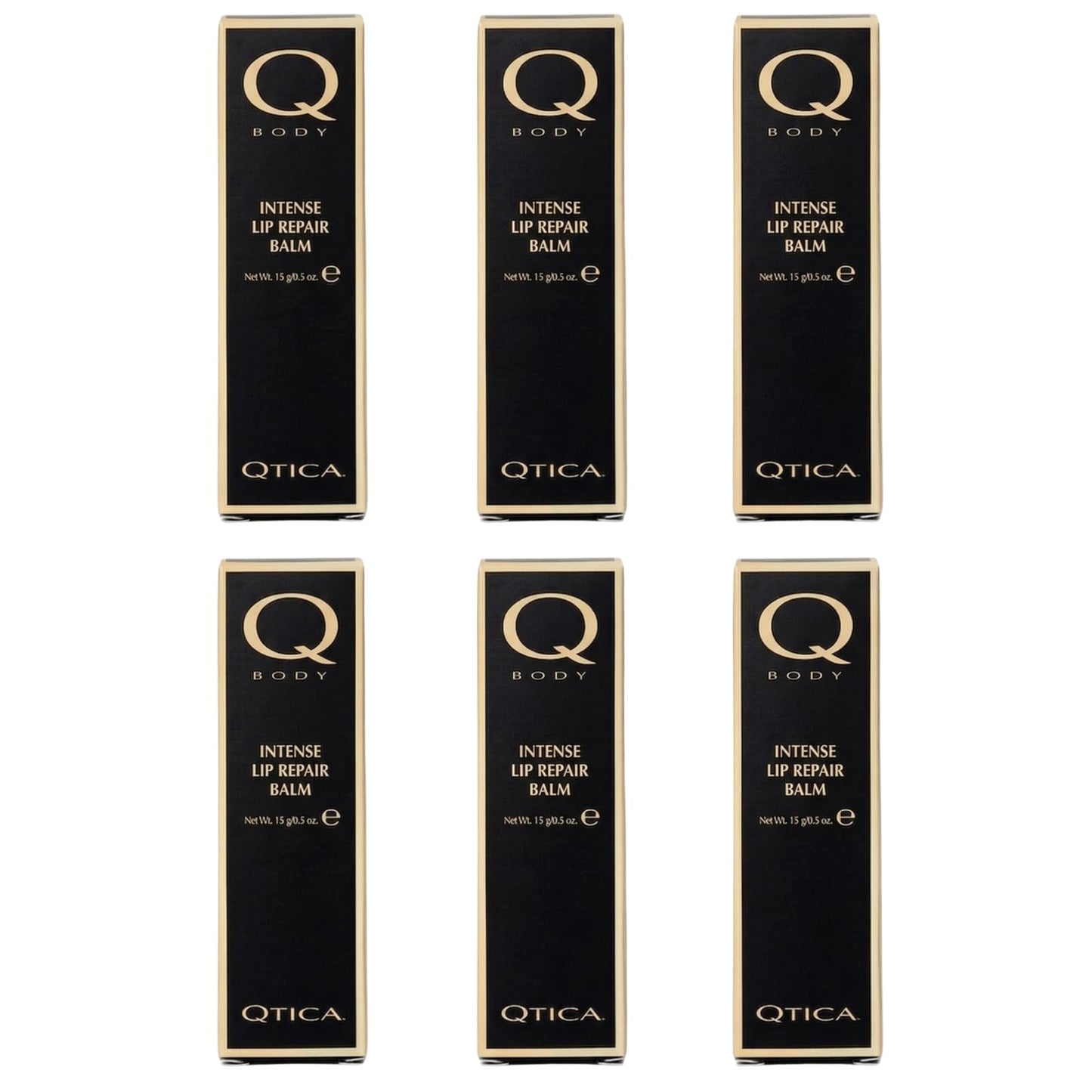Qtica Intense Lip Repair Balm - Set of 6 by QTICA Beeswax Smooth Creamy Texture Restorative Lip Gel for Dry, Chapped Lips Instant Hydration, Softness