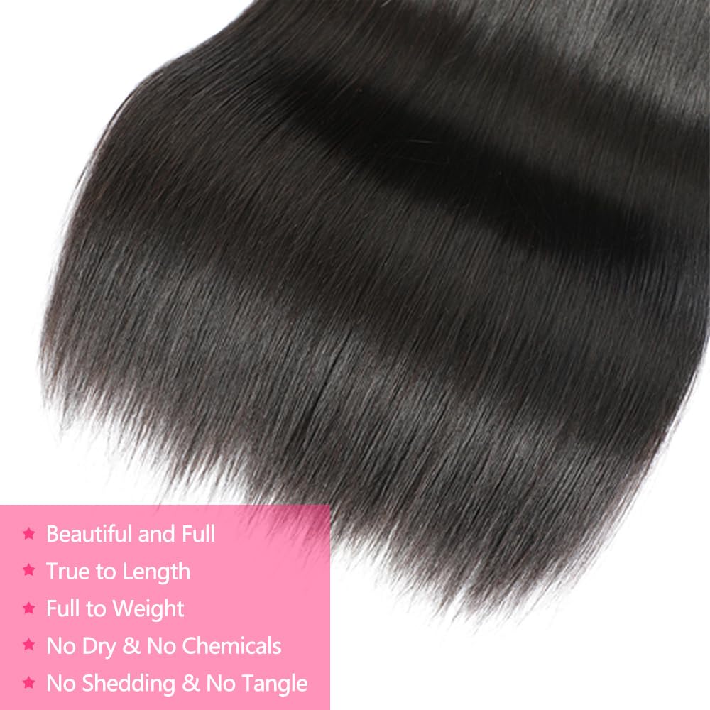 10A Brazilian Straight Hair Bundles 12 Inch Human Hair Bundles 1 Single Bundle Human Hair 100% Unprocessed Virgin Weave Bundles Human Hair Raw Remy Hair Bundles Deals Natural Black 100g