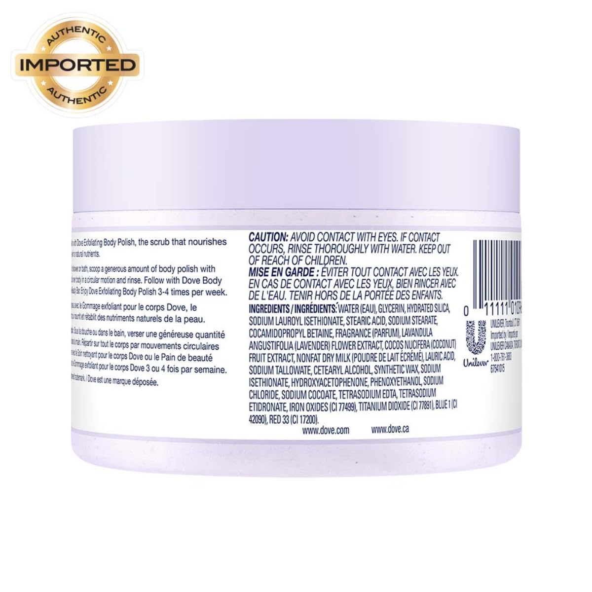 Dove Exfoliating Body Polish Scrub with Almond & Mango Butter - 10.5 oz (4 Count) for Dry Skin