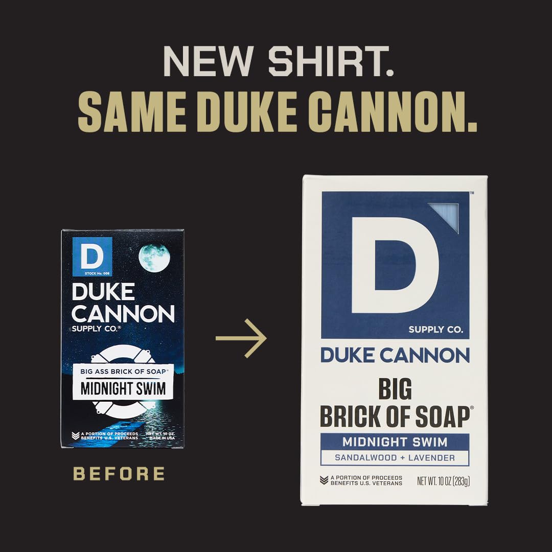 Duke Cannon Ultimate Freshness Soap 3-Pack Midnight Swim, Superior, & Naval Diplomacy - 10 oz Bars with Aquatic, Fresh Water, & Oceanic Scents - Triple Milled, American-Made
