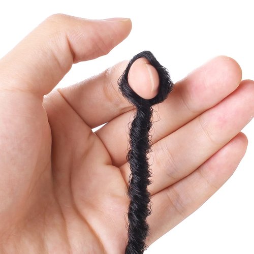 ZRQ 24 Inch New Faux Locs Hair 7 Packs 126Strands Pre-looped Messy Soft Locs Crochet Hair Synthetic Curly Wavy Distressed Faux Locs Hair Goddess Locs Braiding Hair Extensions (24 Inch, 1B/30/27#)