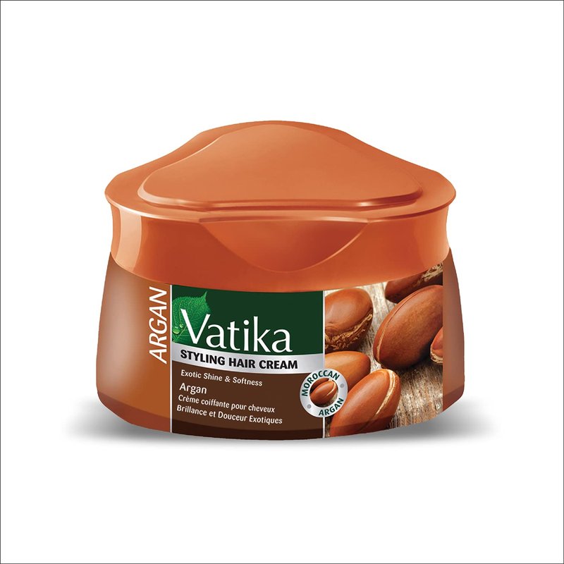Vatika Argan Hair Cream - Exotic Shine & Softness | 210ml Styling Cream