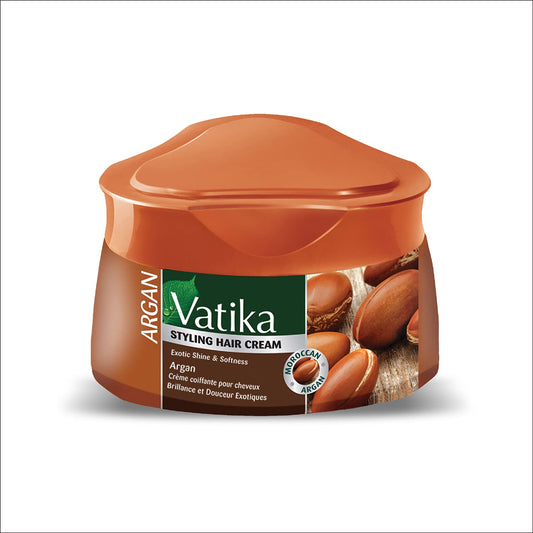 Vatika Argan Hair Cream - Exotic Shine & Softness | 210ml Styling Cream