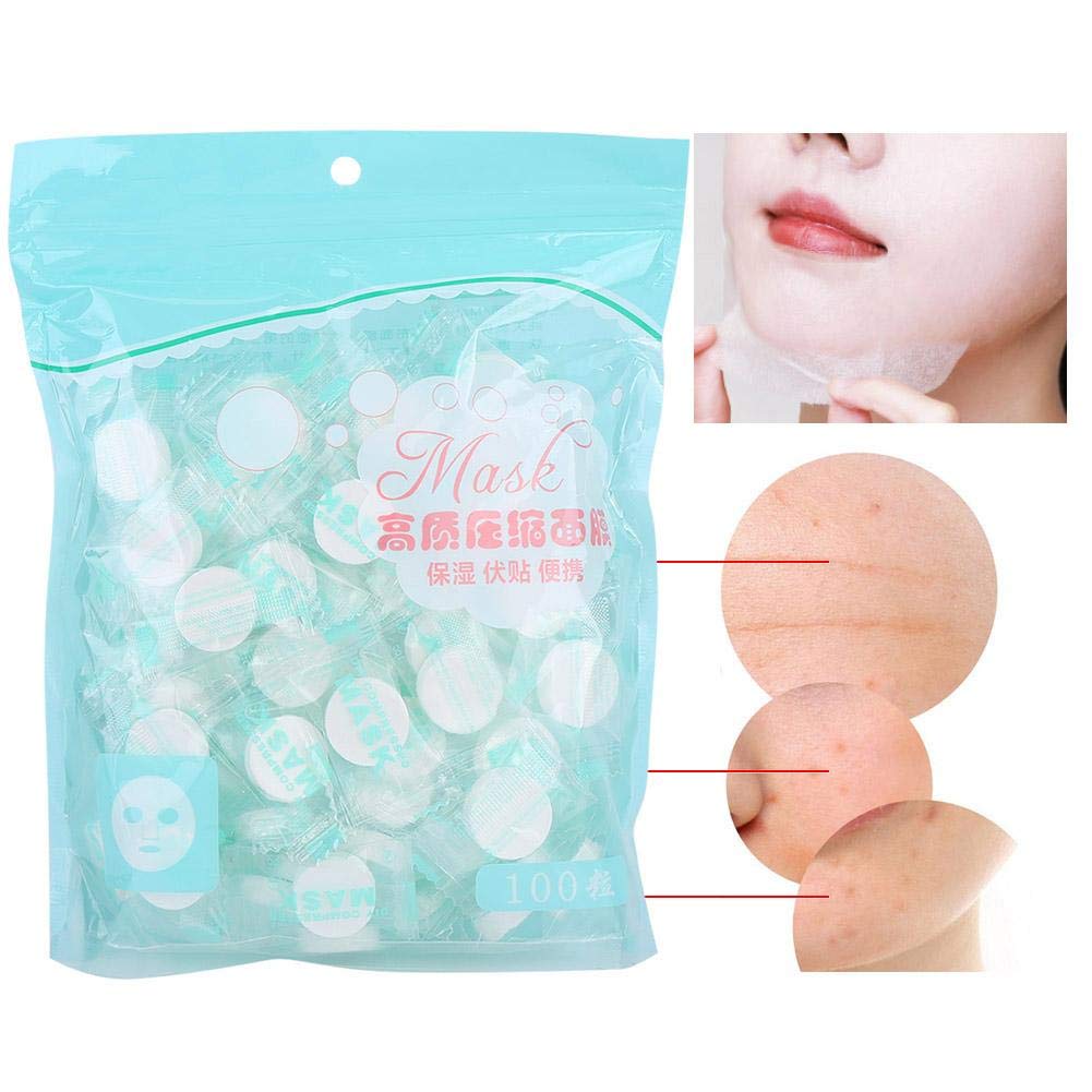 ZJchao Disposable Mask, 100Pcs/Pack Self-made DIY Mask, Non-Woven Compressed Sheets Mask, Individually wrapped Mask Paper for Home Travel Use