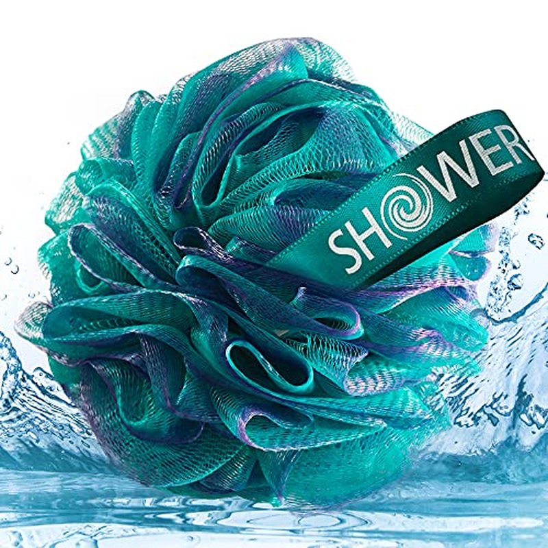 SHOWER BOUQUET Loofah Bath-Sponge Swirl-Deep-Set-XL-75g Extra Large 4 Pack, Soft Mesh Net Luffa Loofa Loufa Puff - Exfoliating Body Scrubber for Women and Men: Soothing Face & Body Exfoliator
