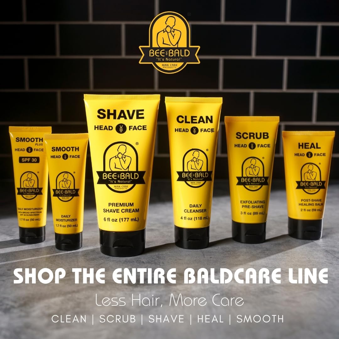 Bee Bald HEAL Aftershave Balm for Men - Soothes Razor Burn & Skin Irritations | 2 Fl Oz