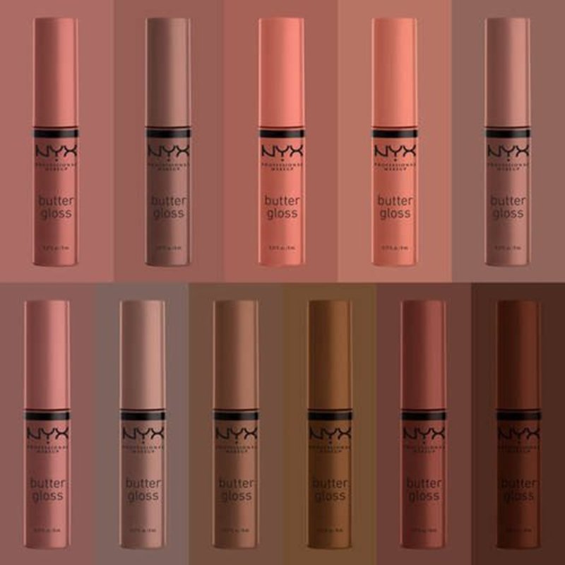 NYX PROFESSIONAL MAKEUP Butter Gloss Brown Sugar, Non-Sticky Lip Gloss - Butterscotch (Neutral Light Brown)