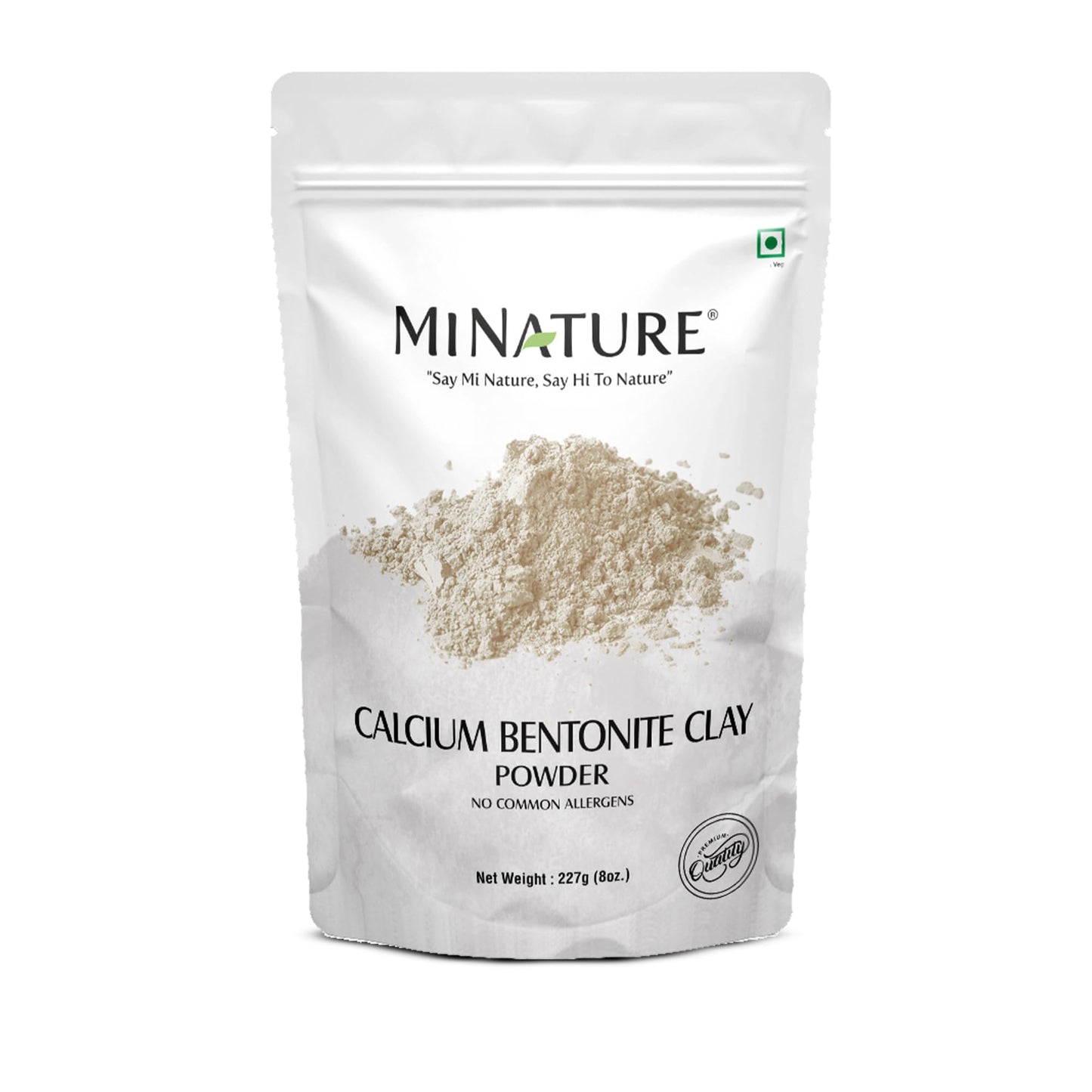 Mi Nature Calcium Bentonite Clay Powder | Indian Healing Clay | Natural Herbal Skin Care | Great For DIY Mask, Soap, & Scrub | For Gentle Care Made In India | 227g(8oz) (0.5lb)