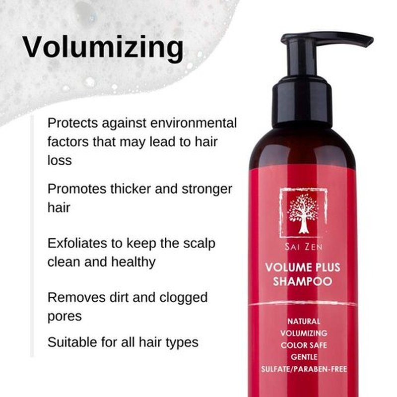 Sai Zen Volume Plus Set | Volumizing Shampoo 8 oz. & Scalp Therapy Spray 4 oz. | Anti-Thinning Formula | Made in USA | Sulfate, Alcohol & Paraben Free