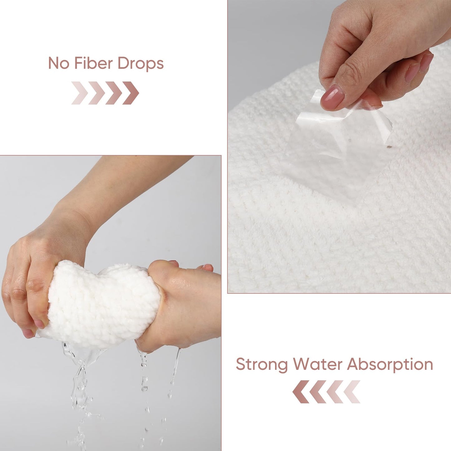 AUECOOME 6 Pcs Spa Robe Bath wrap Towels for Women Waffle Spa Wraps with Pocket Adjustable Closure Lightweight Towel Wraps for Bath Shower (White, Medium)