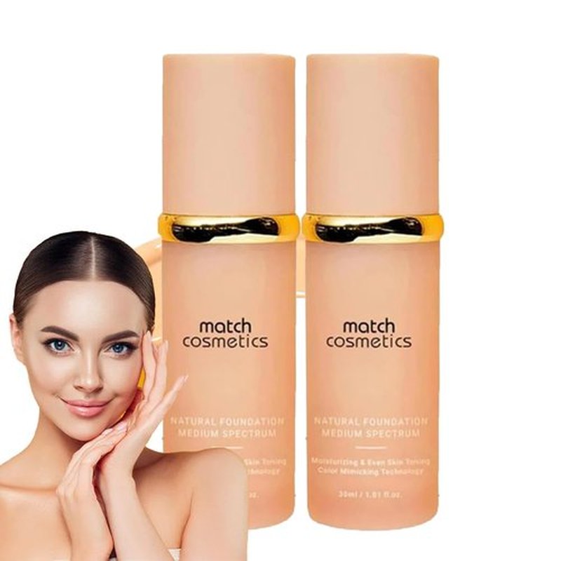 Match Cosmetics Foundation | Match cosmetics foundation 4 in 1 | match foundation 4 in 1- Medium Spectrum | 4 in 1 Foundation Liquid with Spf 50, 4 in 1 Concealer (2pcs)