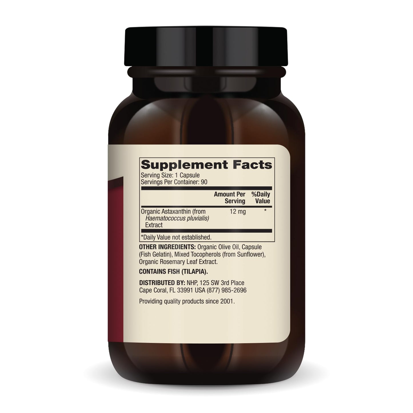 Dr. Mercola Organic Astaxanthin - 12 mg Astaxanthin - Powerful Antioxidant Support - Organic Microalgae Extract - Non-GMO, Gluten-Free & Soy-Free - 90 Capsules (90 Servings)