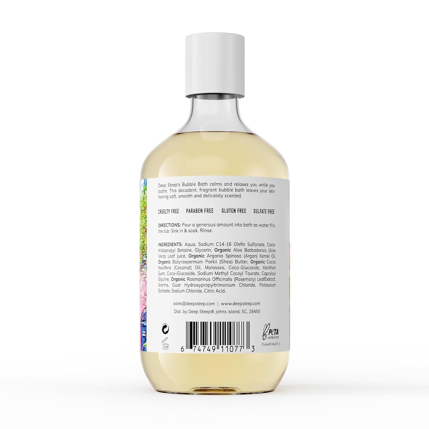 Deep Steep Bubble Bath, Lavender Chamomile, 17 oz (Pack of 2) – Soothing Soak with Shea Butter, Argan Oil, Aloe Vera & Coconut Oil – Vegan, Sulfate-Free, PH-Balanced Clean Beauty