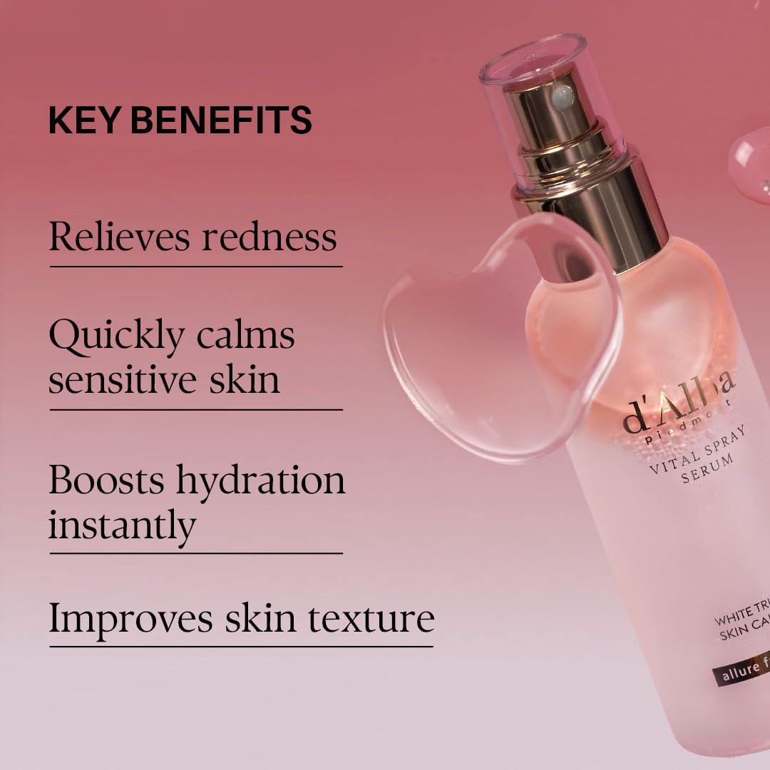d'Alba White Truffle Vital Spray Serum, 3.38 fl oz (100 ml)