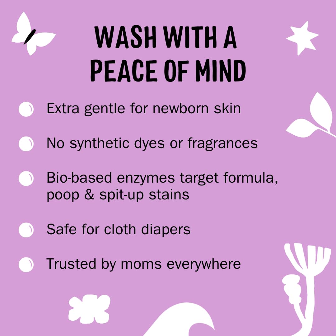 Molly's Suds Baby Liquid Laundry Detergent | Removes Formula, Poop & Spit-Up Stains | Extra Gentle for Infants, Babies, Toddlers (Sweet Baby Shea, 100 Loads)