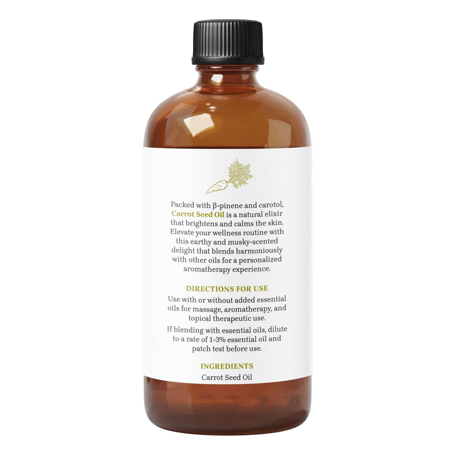 Essential Delights Carrot Seed Carrier Oil Premium Undiluted Carrier Oil | for Skin, Face, Body, Hair Revitalization | Vegan & Cruelty Free (16 Fl.Oz.)
